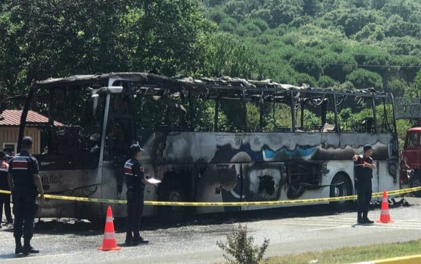 Balıkesir’de Otobüs Yangını: 5 Ölü