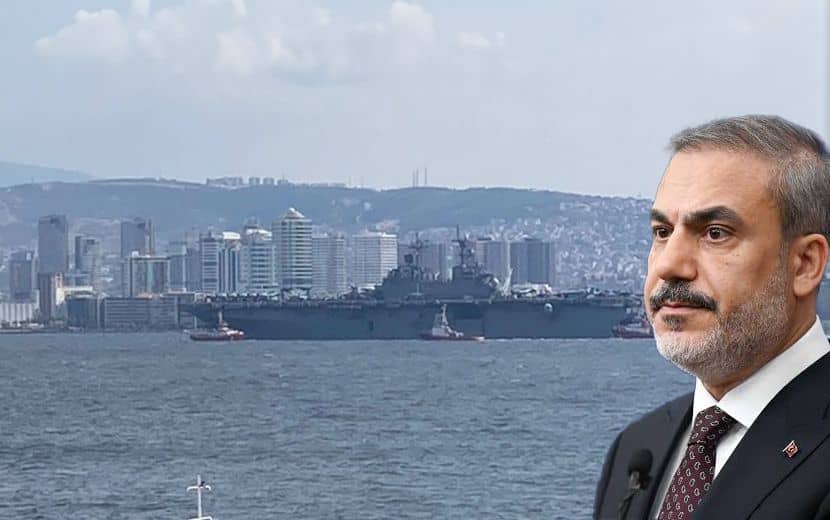“İsrail” Destekçisi İşgalci ABD’nin Savaş Gemisi İzmir Limanına Demir Attı!