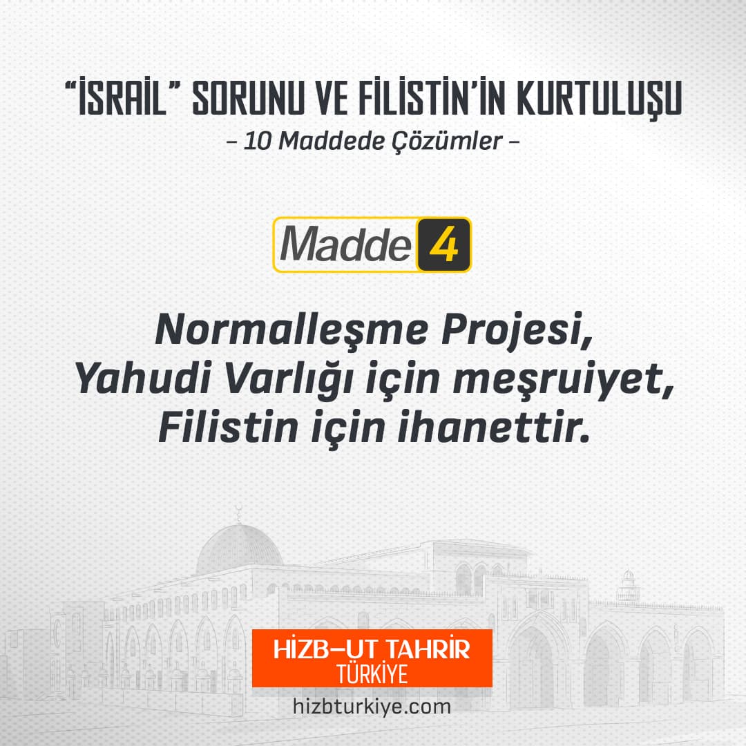 Madde 4: Normalleşme Projesi, Yahudi Varlığı İçin Meşruiyet, Filistin İçin İhanettir