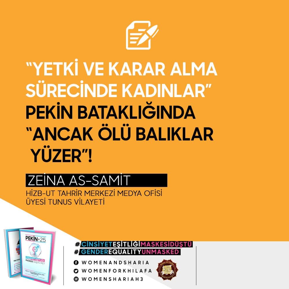 “Yetki ve Karar Alma Sürecinde Kadınlar” Pekin Bataklığında “Ancak Ölü Balıklar Yüzer”!