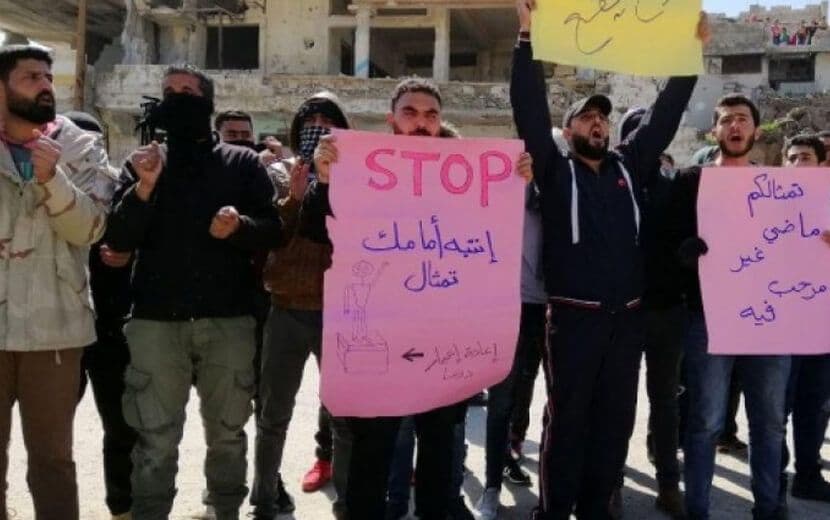 Devrimin Kalbi Dera’da Protesto Gösterisi