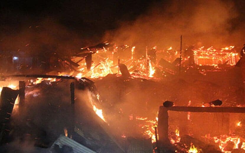 Erzurum’da Yangın: 10 Ev Kül Oldu