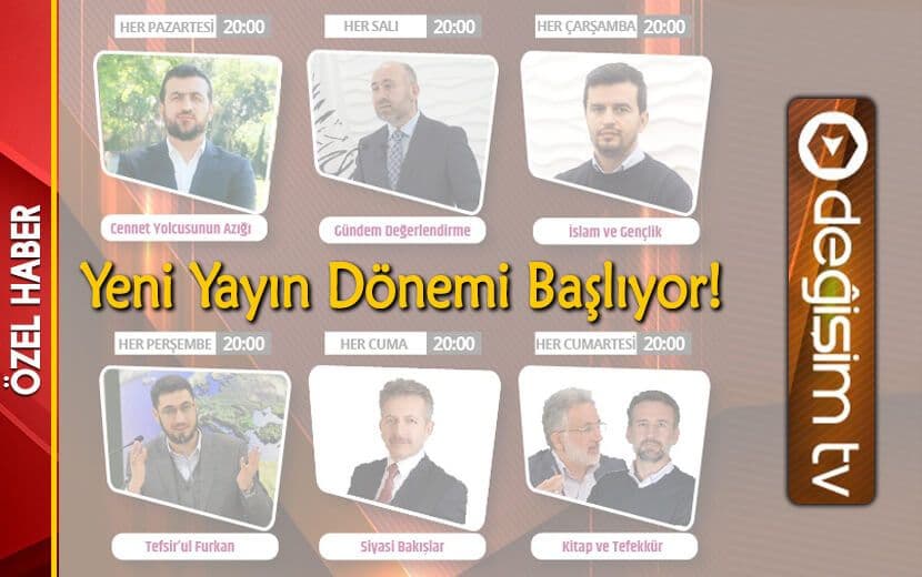 Değişim TV Yeni Yayın Dönemine Yepyeni Programlarla Giriyor!