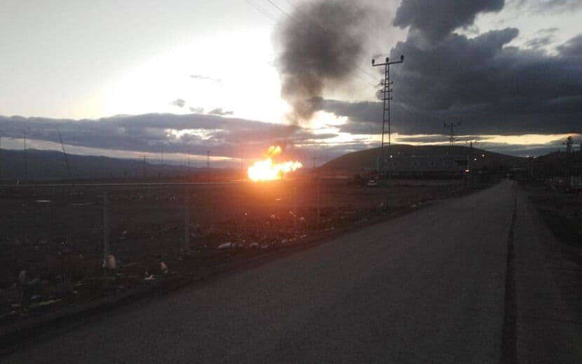 Ağrı’daki Doğalgaz Boru Hattında Patlama