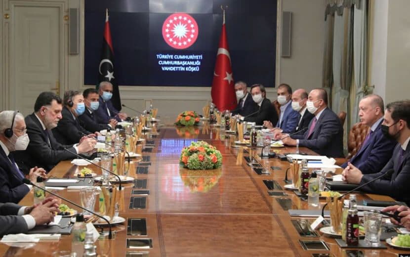 Cumhurbaşkanı Erdoğan Libya UMH Lideri Serrac’la Görüştü