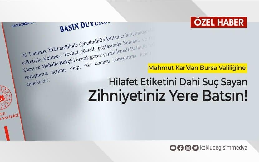 Hilafet Etiketini Dahi Suç Sayan Zihniyetiniz Yere Batsın!