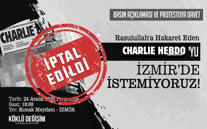 Charlie Hebdo’yu Protesto Etkinliği İptal Edildi