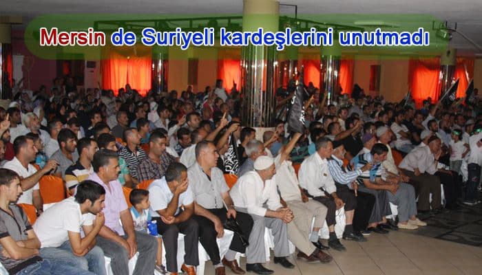 Mersin De Suriyeli Kardeşlerini Unutmadı …