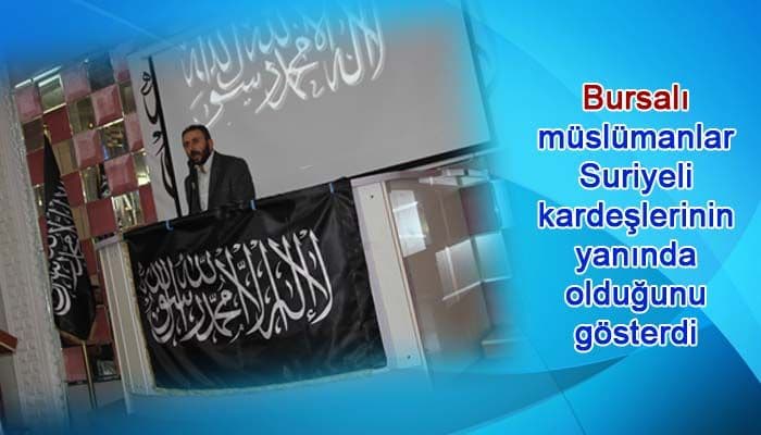 Bursalı Müslümanlar Suriyeli Kardeşlerinin Yanında Olduğunu Gösterdi