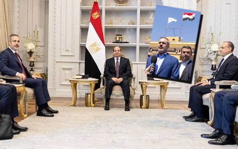 Diktatör Sisi ile Görüşen Fidan, Türkiye'nin Filistin'in Yanında Duracağından Bahsetti