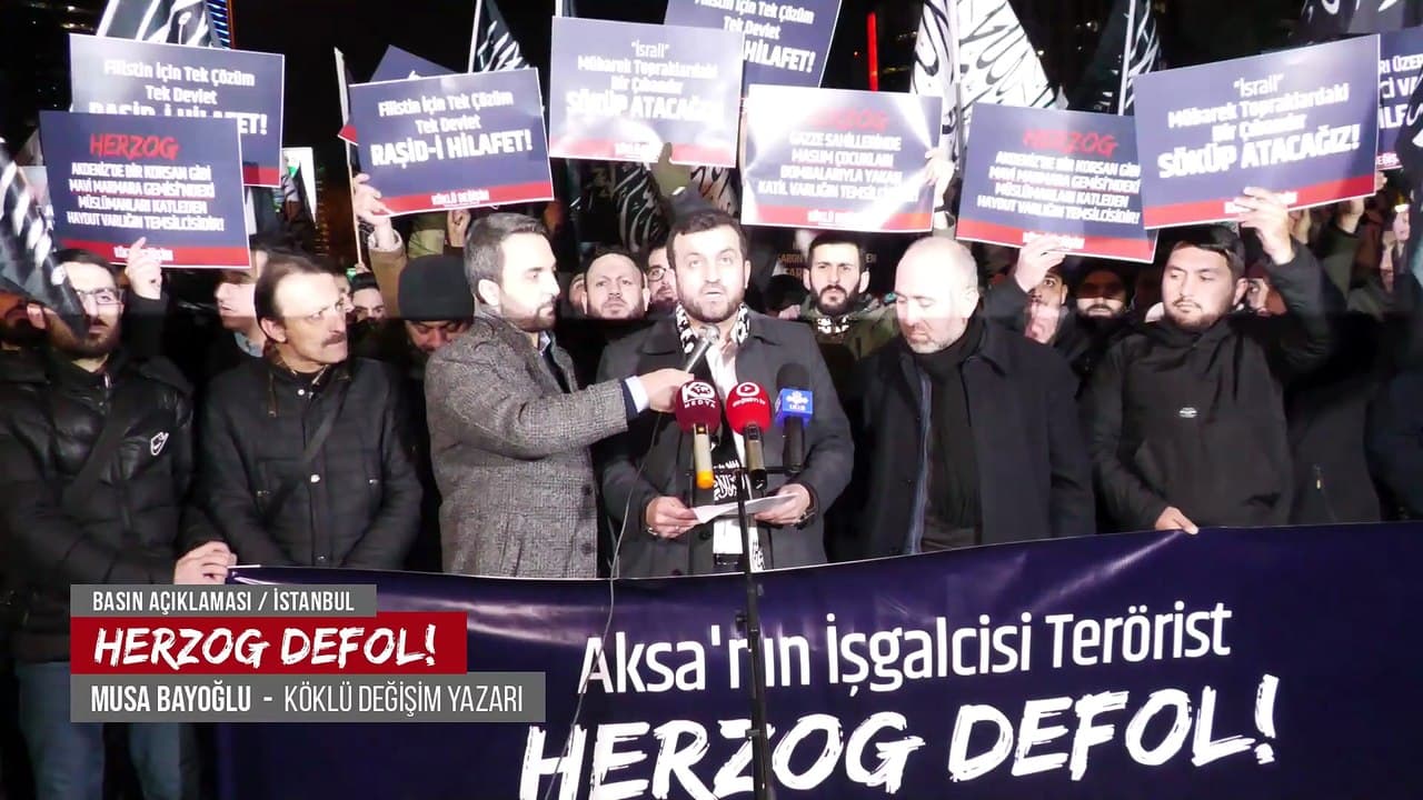 Mescid-i Aksa’nın İşgalcisi Herzog; Topraklarımızdan Defol! Basın Açıklaması İstanbul
