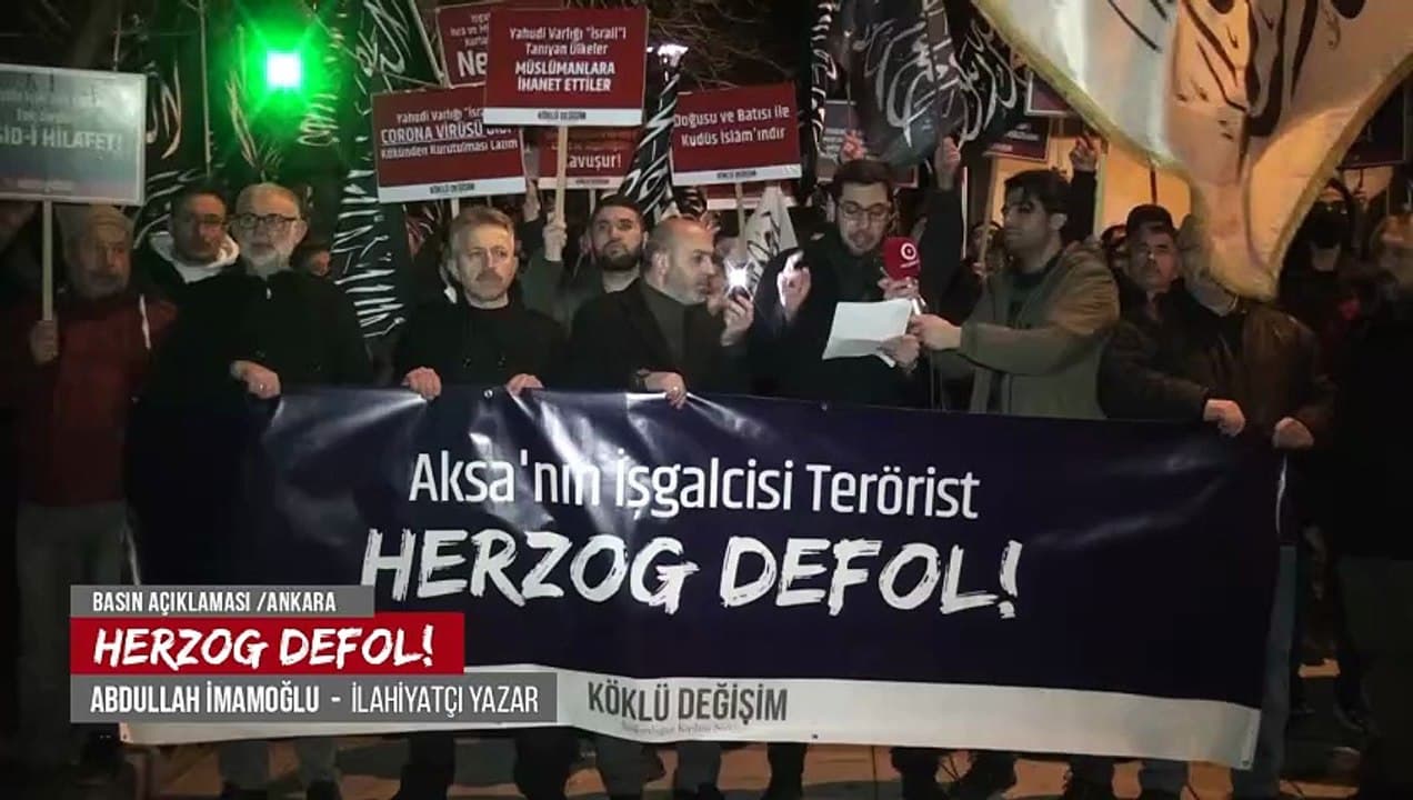 Mescid-i Aksa’nın İşgalcisi Herzog; Topraklarımızdan Defol! Basın Açıklaması Ankara