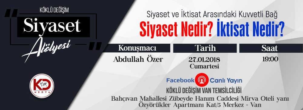 Köklü Değişim Medya Siyaset Atölyesi 2. Dönem Çalışması Van Semineriyle Devam Ediyor