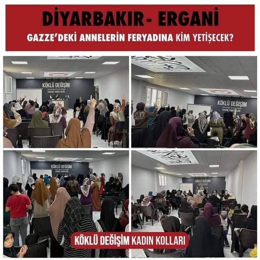 ‘Gazze’deki Annelerin Feryadına Kim Yetişecek?’’ başlığı altında panel. Köklü Değişim Kadın Kolları DİYARBAKIR/ Ergani
