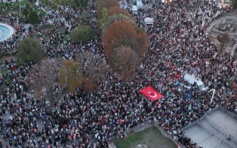 Ankara’da Binler Gazze İçin Yürüdü