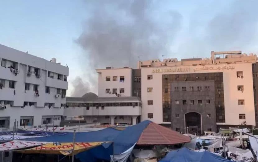 İşgalci “İsrail” Yeniden Şifa Hastanesi’ni Hedef Aldı