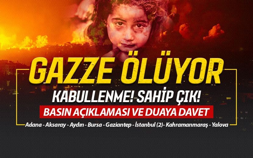 Köklü Değişim, 9 Ayrı Noktada Gazze’ye Destek Gösterisi Düzenleyecek